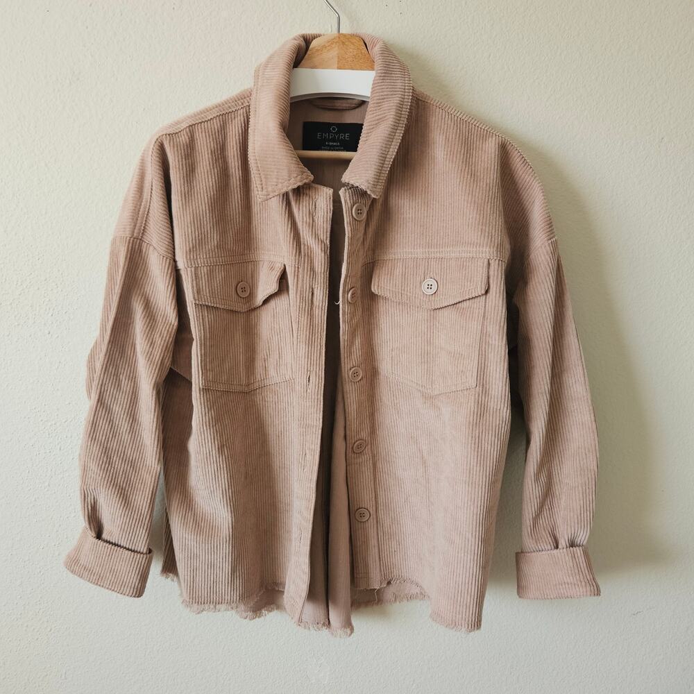 Empyre Aria Tan Corduroy Shirt Jacket XS